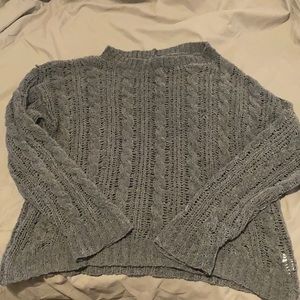 Gray see-through sweater